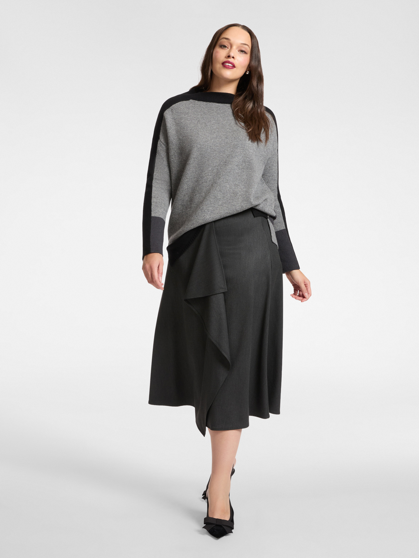 pull en laine &agrave; blocs de couleur image number 2