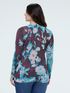 Pull m&eacute;lange viscose avec imprim&eacute; floral image number 1