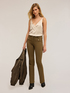 Flared cotton drill trousers image number 3