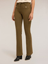 Flared cotton drill trousers image number 0