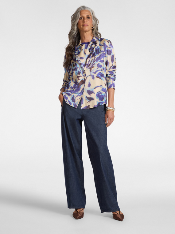 Jean regular en Chambray, "Rose"