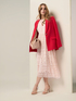 Cotton blend lace midi dress image number 3
