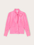 Shirt with organza bow image number 4