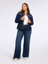 Strickjacke mit Denim-Details und Glanzpunkten image number 3