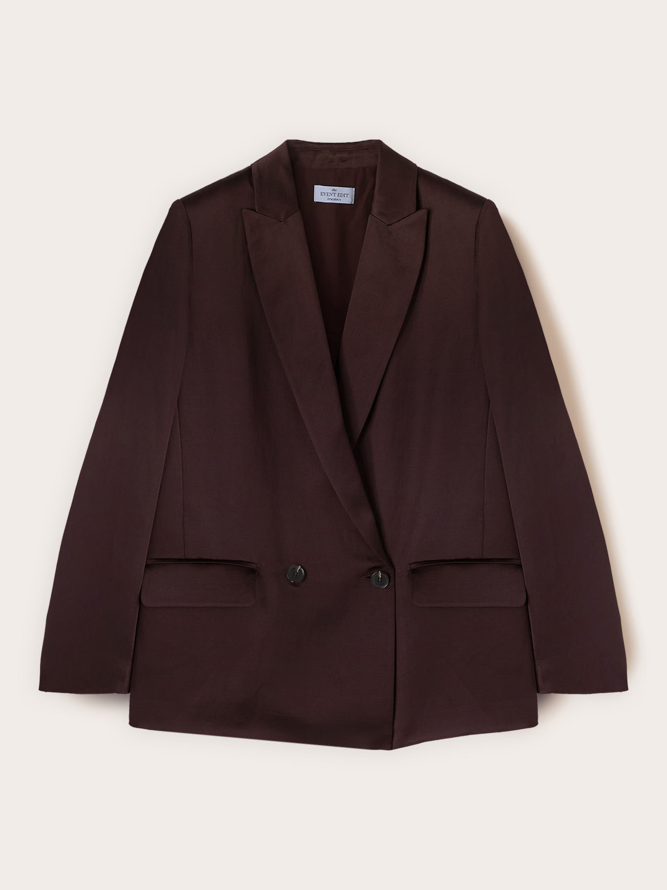 Double-breasted structured jacket in linen blend image number 4