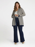 Dual fabric V-neck top image number 2