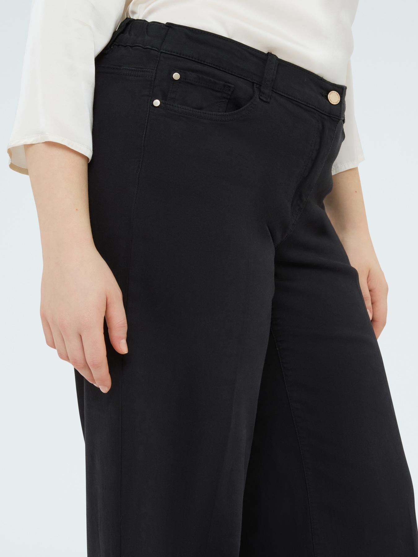 Pantaloni Wide Leg in cotone image number 6