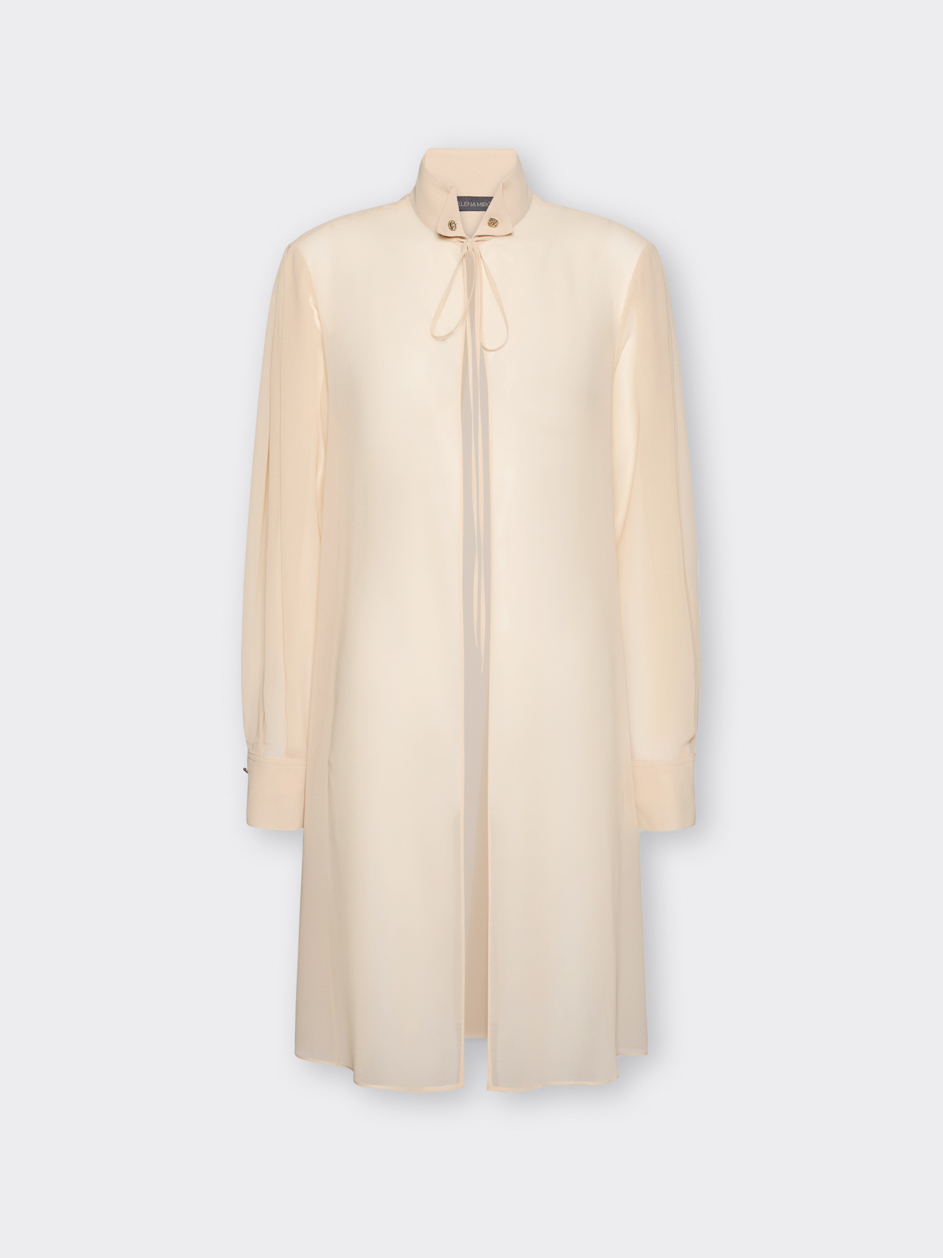 Camicia lunga in georgette image number 4