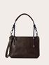 Python-effect coated fabric twin handbags image number 1