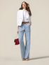 Wide-leg jeans with patch pockets image number 0
