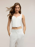 Bustier top in linen lyocell blend image number 0