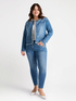 Denim-Blousonjacke mit Perlenstickerei image number 4
