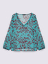 Abstract print blouse in crêpon image number 4