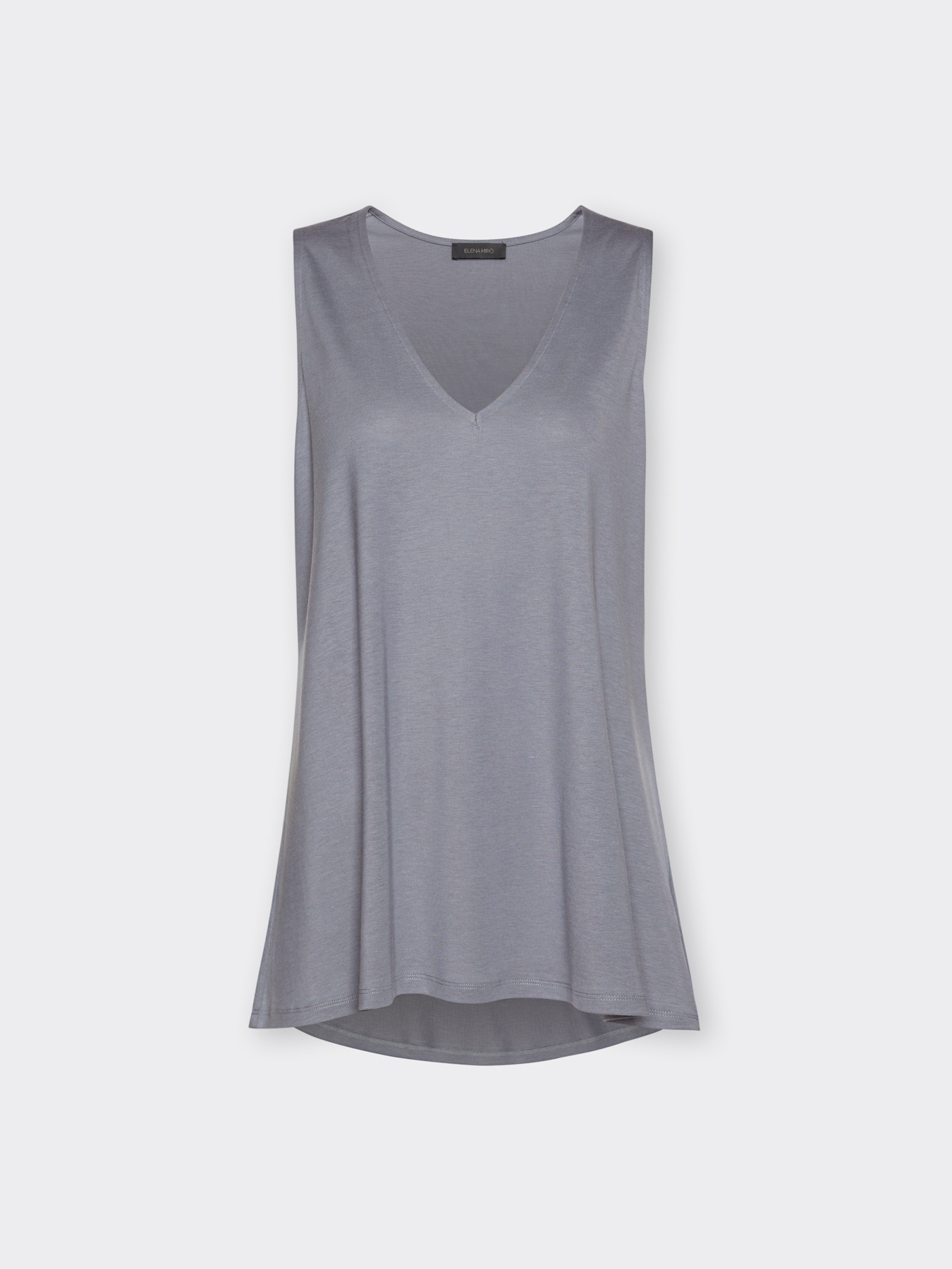 Mixed lyocell top with V-neck image number 4