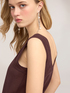 Linen blend knit top image number 3
