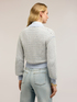 Short cardigan in openwork lurex knitwear image number 1