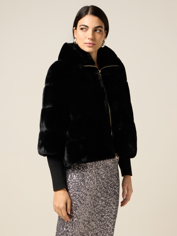 Fuzzy fabric jacket