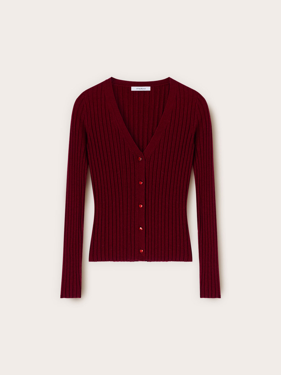 Ribbed knit cardigan