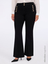 Jeans flare con bottoni decorativi image number 0