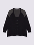 V-Ausschnitt-Cardigan mit Satin-Einsätzen image number 4