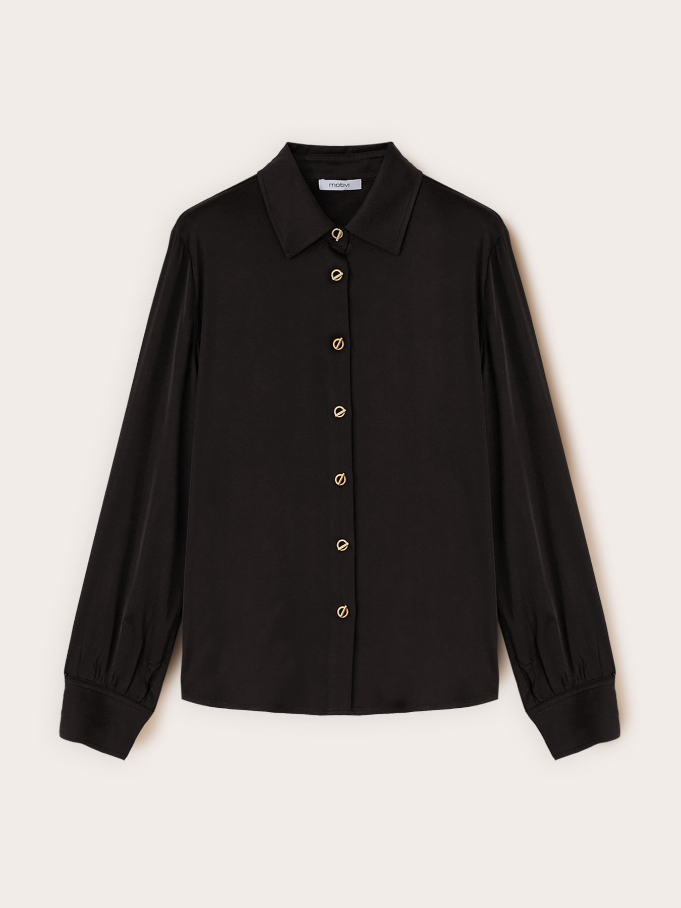 Satin shirt with eyelets image number 4