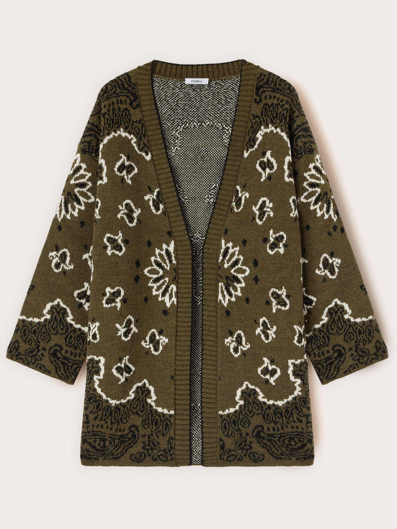 Jacquard knit cardigan over image number 0
