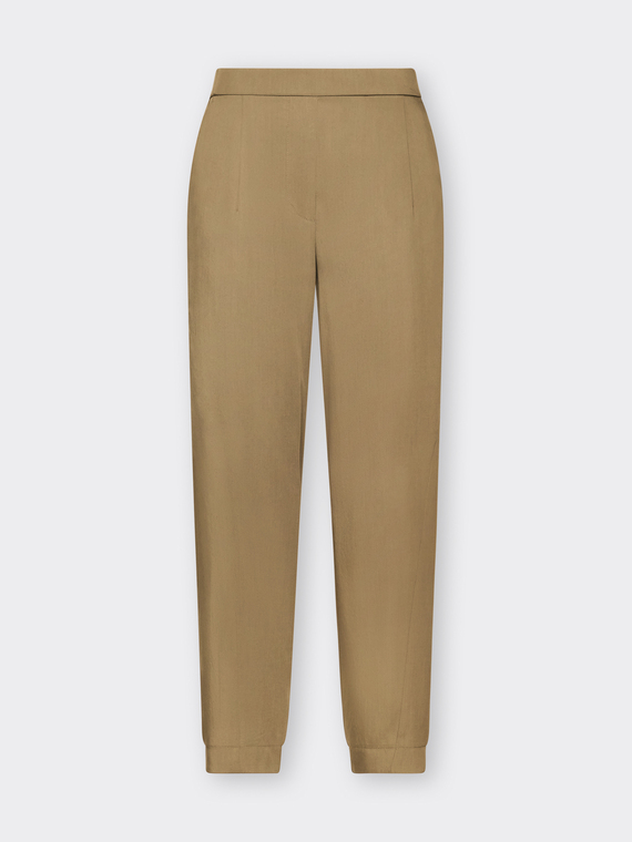 Straight-leg lyocell trousers