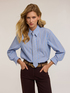 Camicia a righe con cravatta strass image number 2