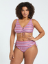 Zweiteiliger Bikini mit Multicolor-Print und Schn&uuml;ren image number 1