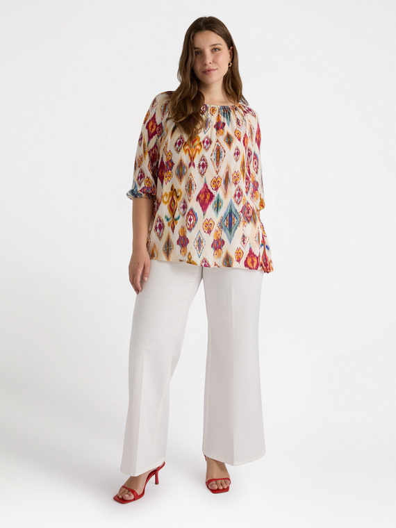 Ikat print blouse