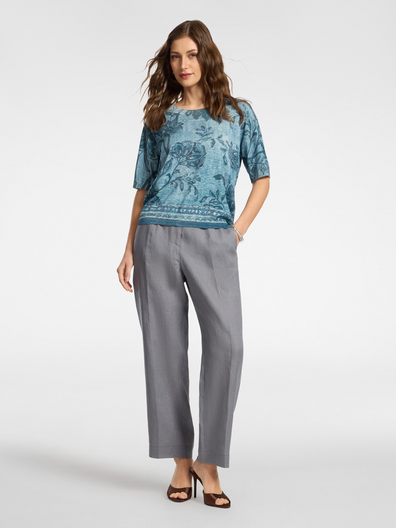 Maglia stampata misto cotone image number 2