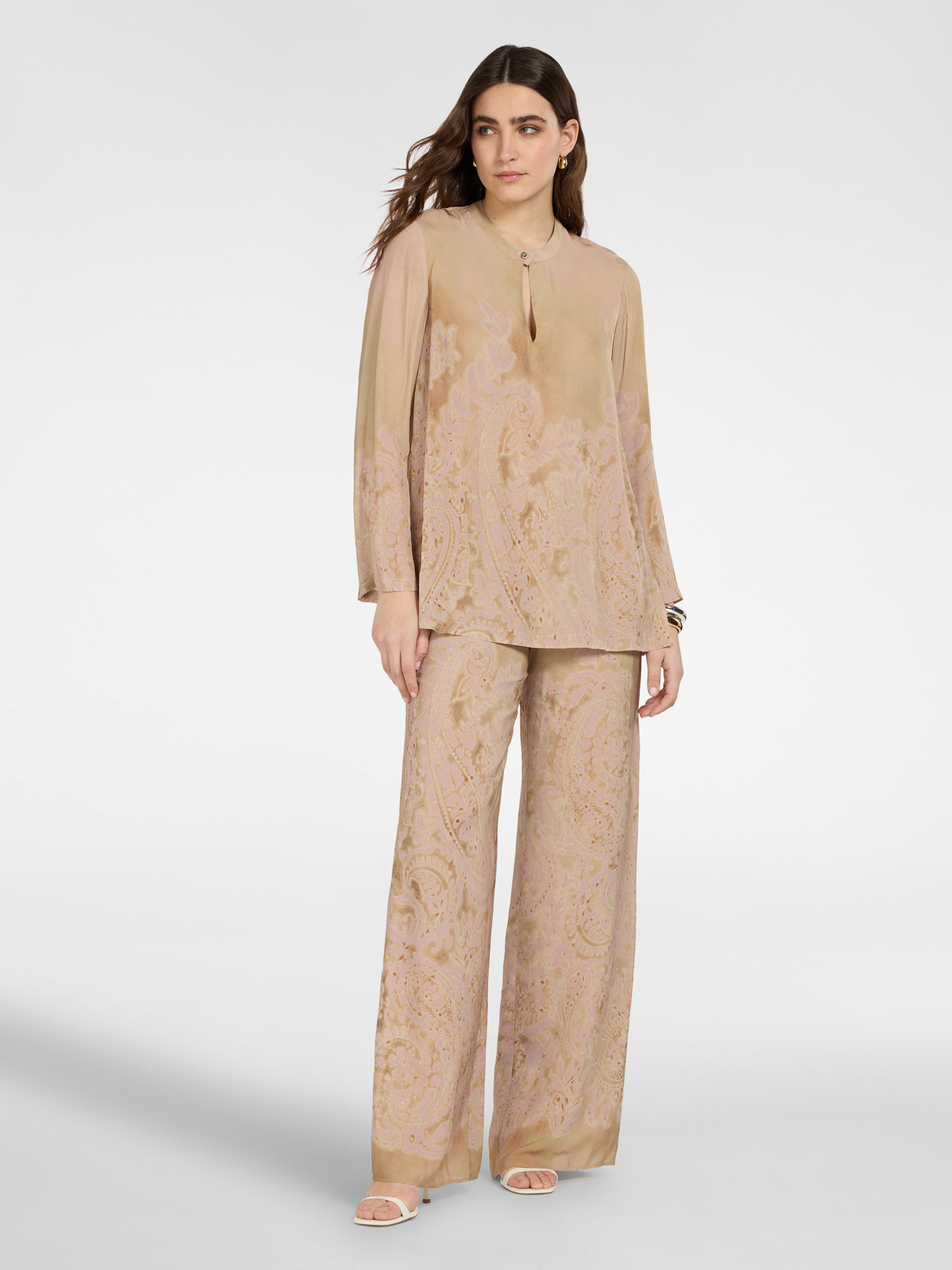 Blusa lunga stampata image number 2