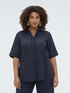 Boxy shirt in linen and viscose blend image number 2