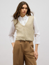 Sleeveless fine knit cardigan image number 0