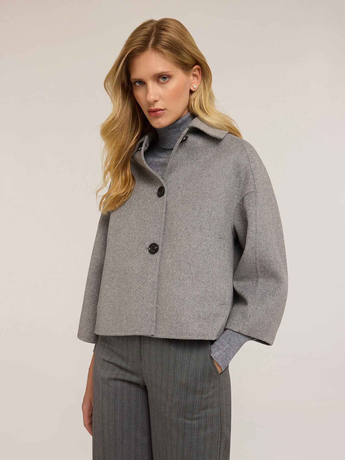 Short wool blend coat image number 2