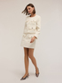 Short tweed lurex skirt image number 0