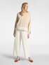 Sweater with striped trim image number 2