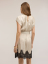 Rochie din satin cu buline și dantelă image number 1