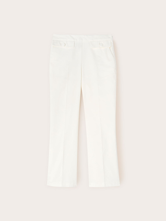 Pantalon kick flare en coton technique