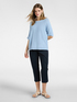 Short-sleeved viscose blend top image number 2
