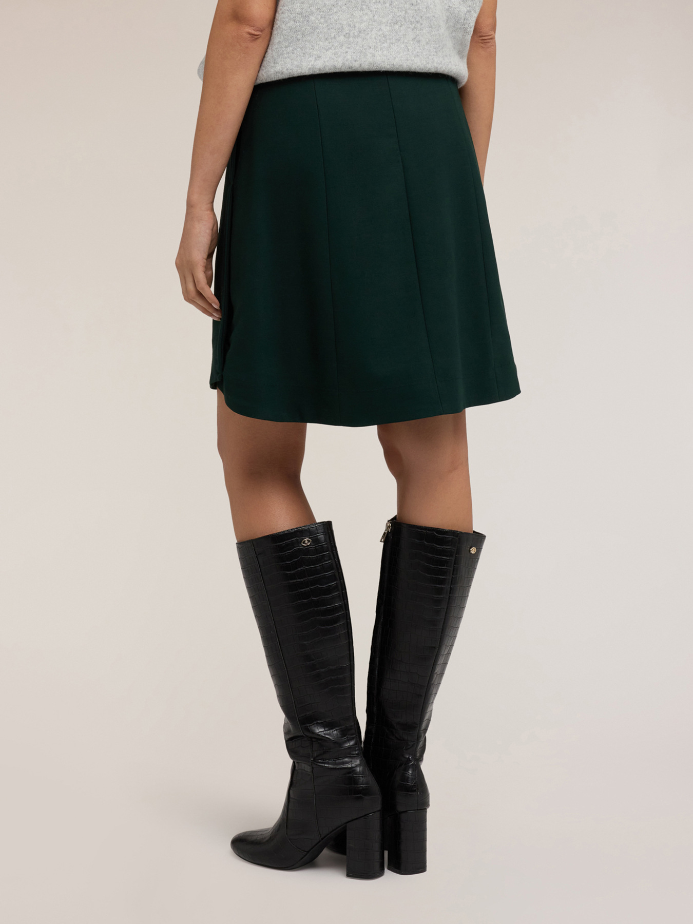 A-line skirt with asymmetrical hem image number 1
