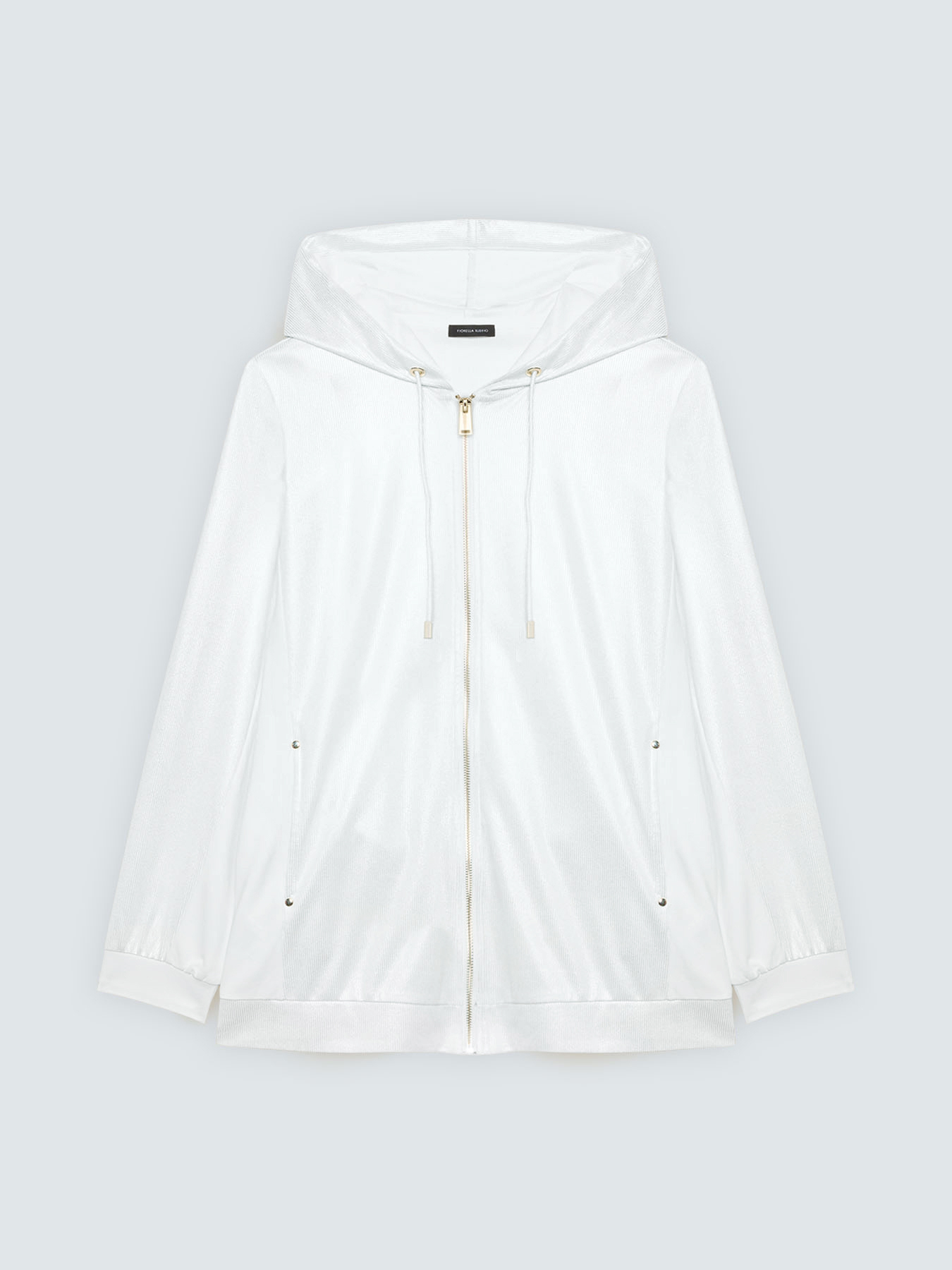 Felpa a costine con cappuccio image number 4