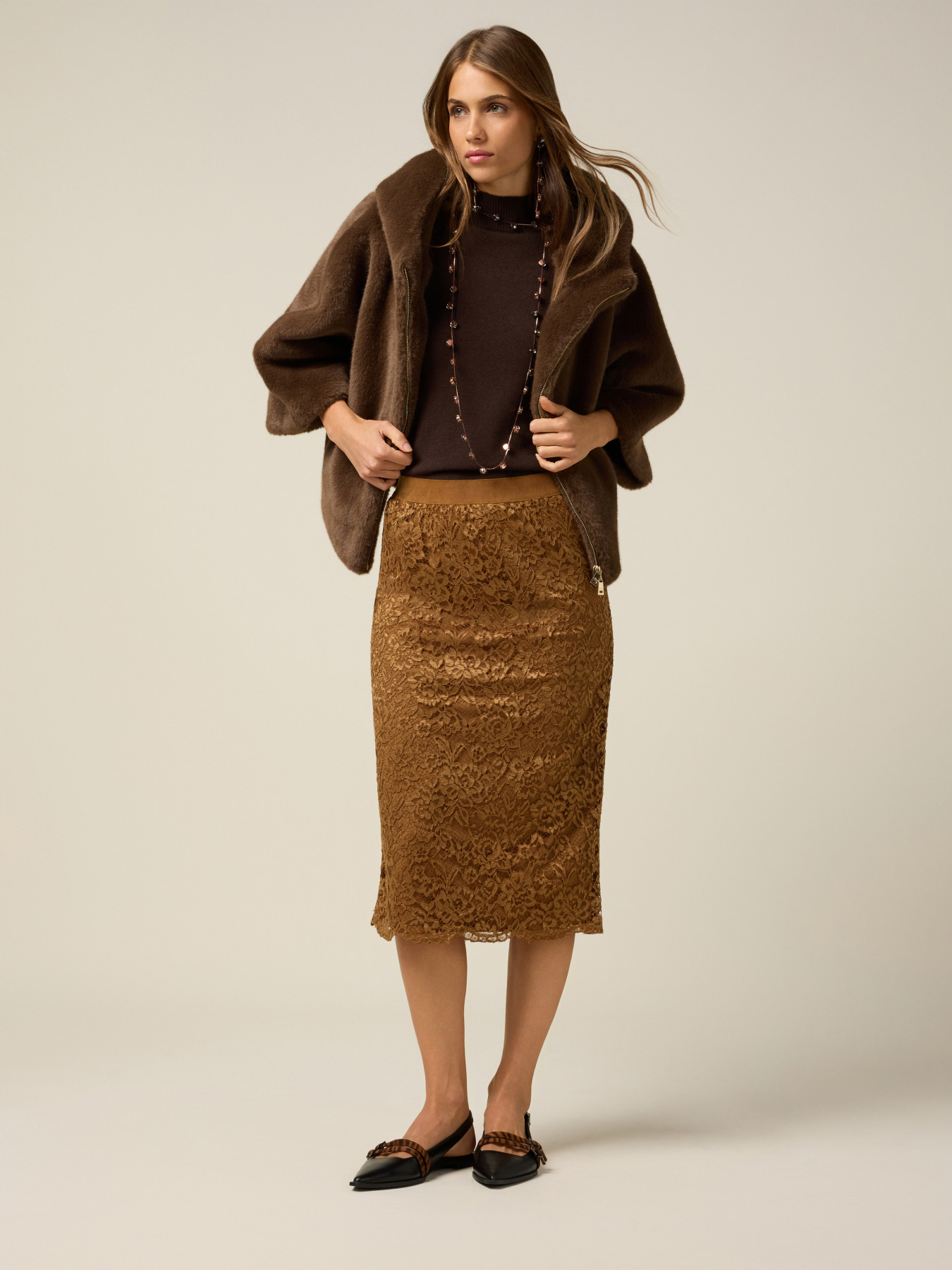 Gonna tubino midi in pizzo image number 0