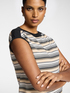 Viscose blend striped top image number 3