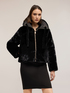 Reversible faux fur effect jacket image number 2