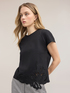 Jersey t-shirt with sangallo embroidery image number 2