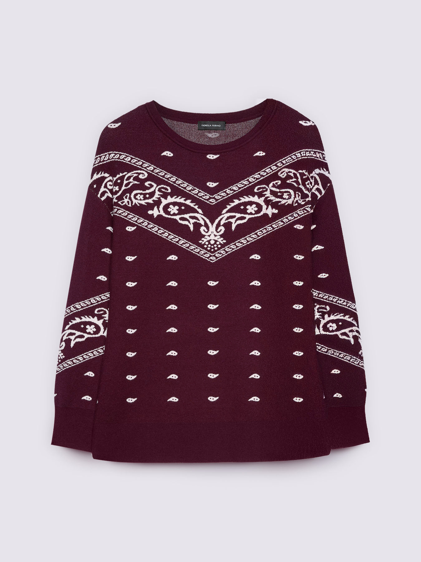 Jacquard-Pullover mit Bandana-Muster image number 4