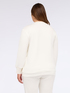 Double fabric sweatshirt with cable knit pattern image number 1