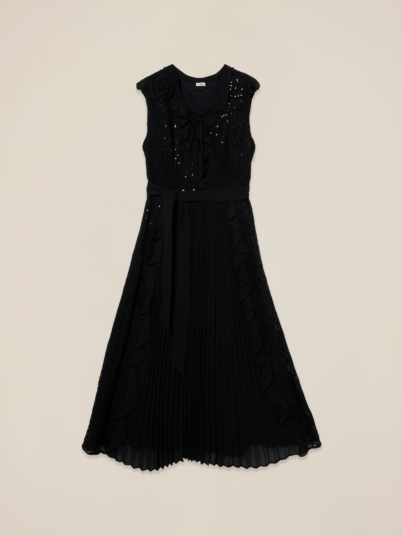 Midi dress with ruffles and sequins image number 4