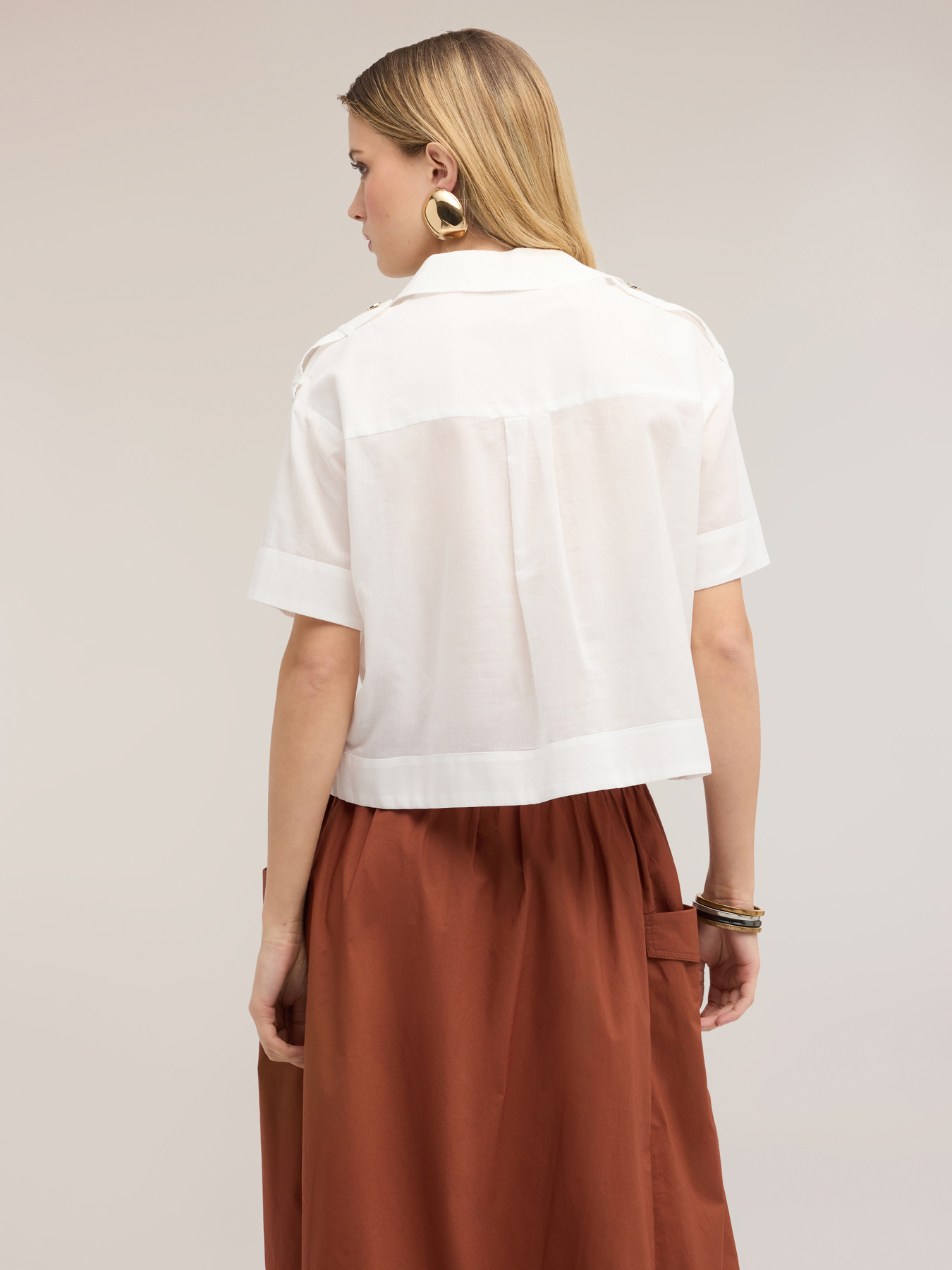 Chemise en mousseline avec poches image number 1